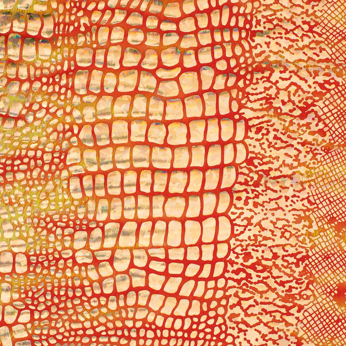 Polyester Spandex Hologram Fabric Disco Snake 60"