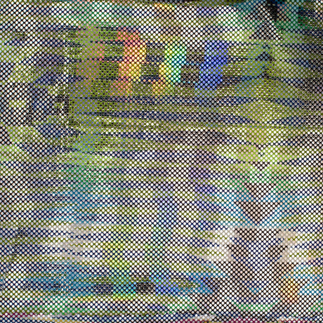 Hologram 4-Way Poly Spandex Dazzle Puzzle Fabric