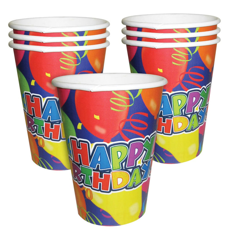 Happy Birthday Paper Cups 9 oz