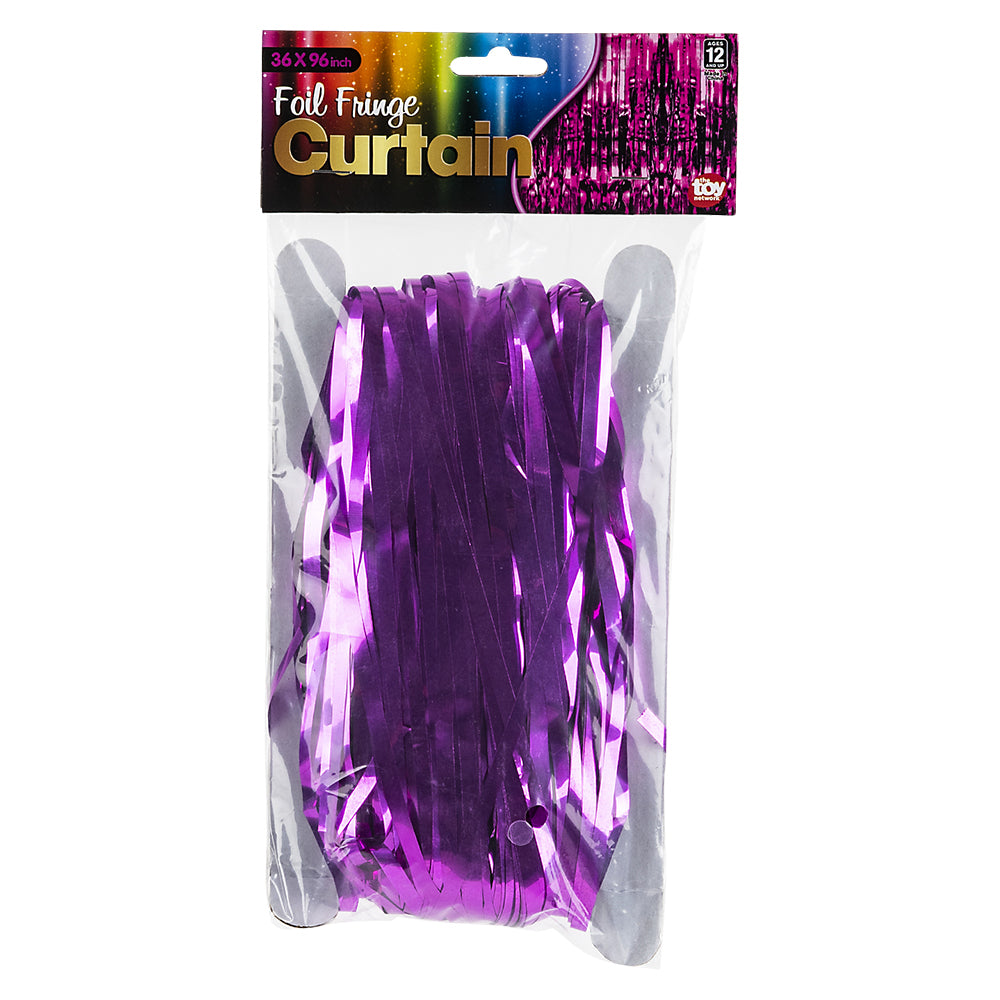 Fuchsia Foil Fringe Curtain 36x96