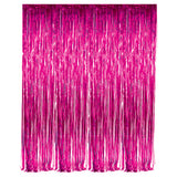 Fuchsia Foil Fringe Curtain 36x96