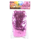 Pink Foil Fringe Curtain 36"x96"