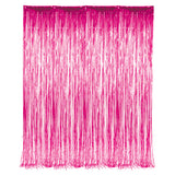 Pink Foil Fringe Curtain 36"x96"