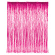 Pink Foil Fringe Curtain 36"x96"