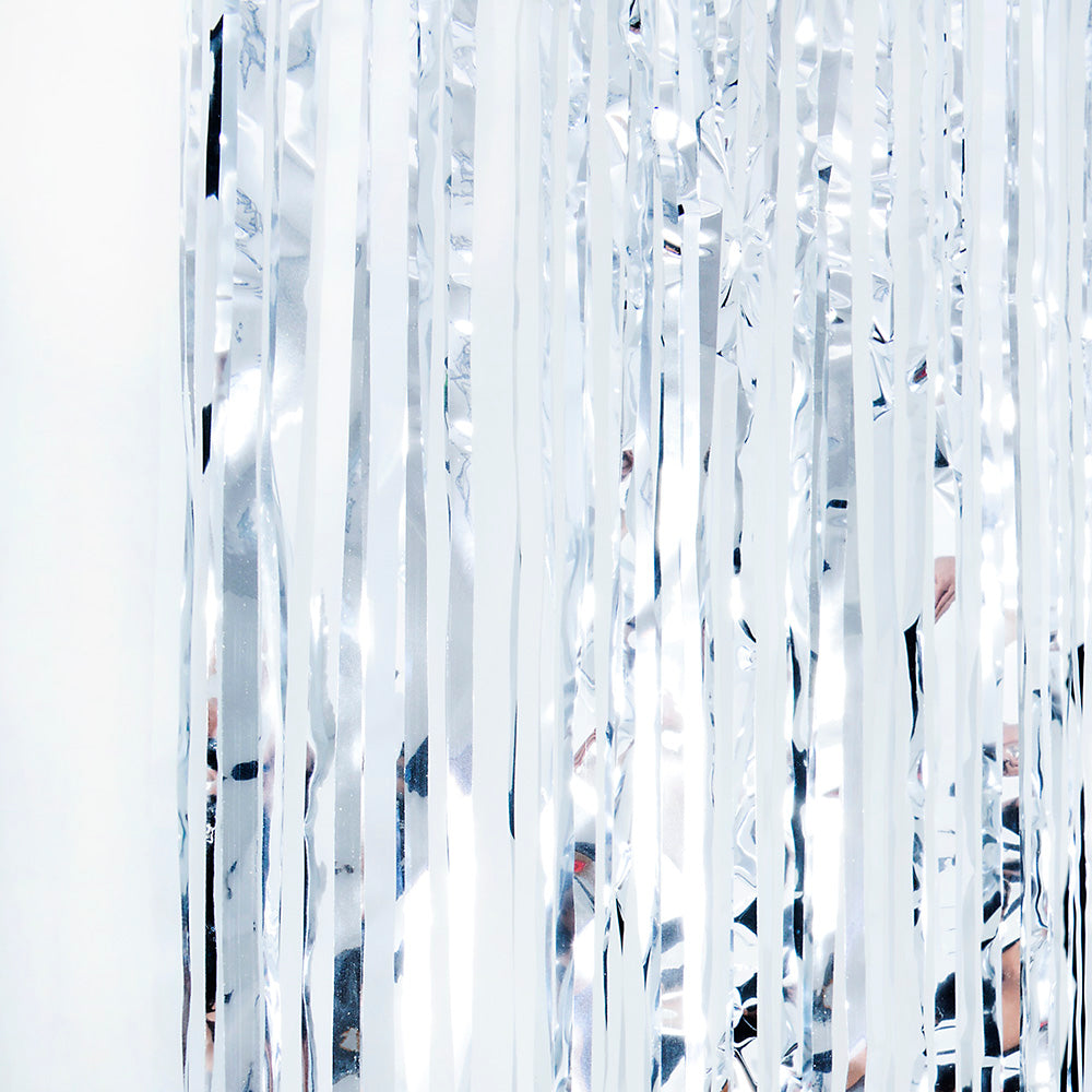 Silver Foil Fringe Curtain 36x96