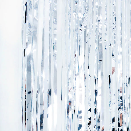 Silver Foil Fringe Curtain 36x96