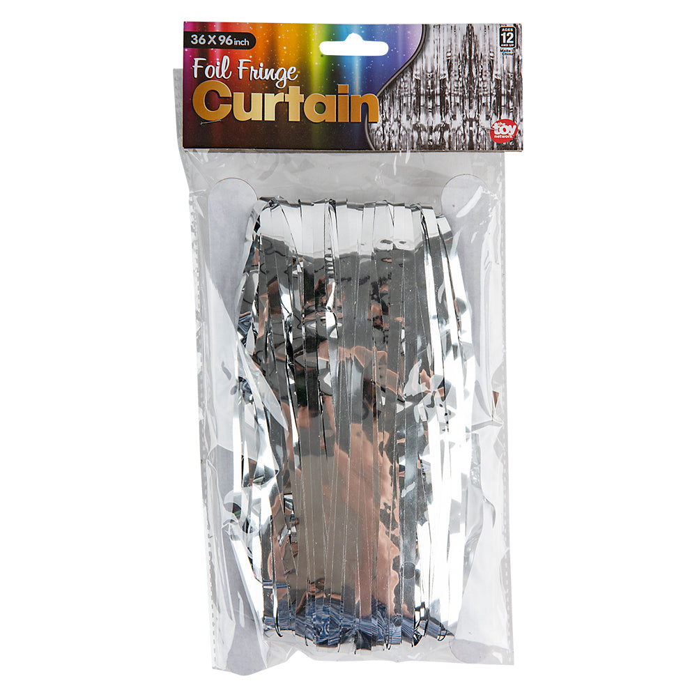 Silver Foil Fringe Curtain 36x96