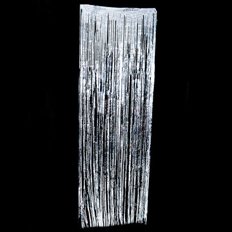 Silver Foil Fringe Curtain 36x96