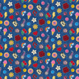 Cotton Print Blue Patch Perfect Girl World Fabric