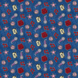 Cotton Fabric Blue Patch Perfect Music 43/44"