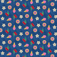 Cotton Quilting Fabric Blue Patch Perfect Sweet Tooth 43/44