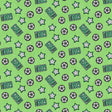 Cotton Print Green Patch Perfect Soccer Fabric 43/44