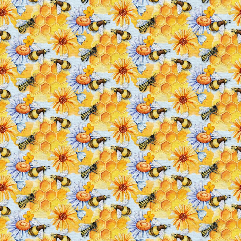 Cotton Wideback Fabric Sweet As Can Bee 118"