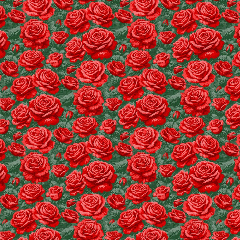 Cotton Wideback Rose Print Fabric 118"