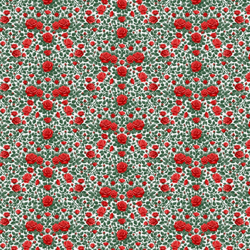 Cotton Fabric Red Roses Are Red Rose Trellis Wideback 118"