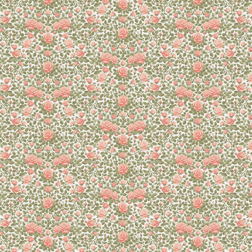 Cotton Fabric Roses Are Red Rose Trellis Wideback 118"