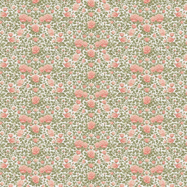 Cotton Fabric Roses Are Red Rose Trellis Wideback 118"