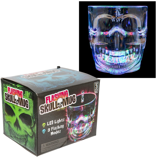 Light-Up Skull Glass 16 oz