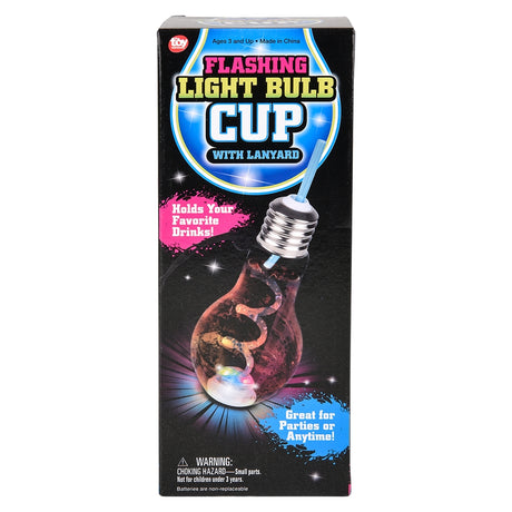 Flashing Light Bulb Cup With Lanyard