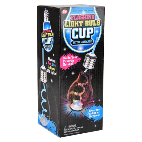 Flashing Light Bulb Cup With Lanyard