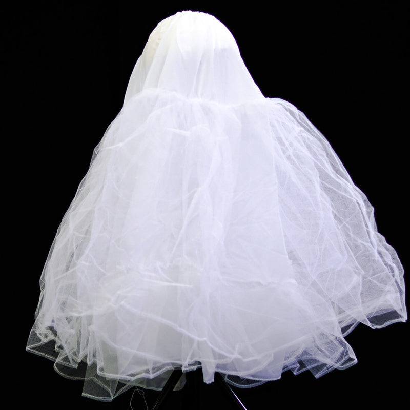 White Tulle Petticoat 30 Inch Flower Girl Hoopless Crinoline
