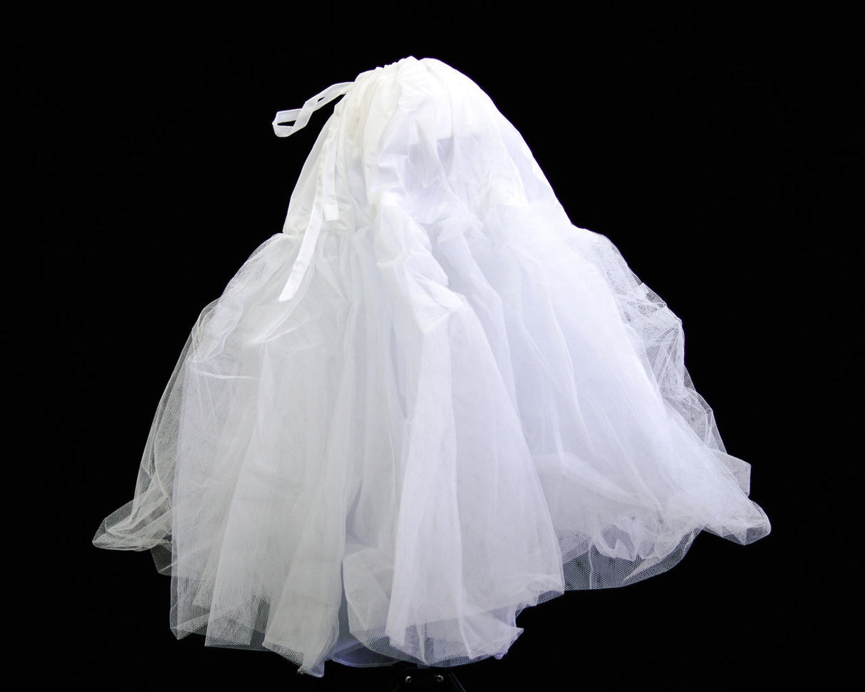 White Tulle Petticoat 25 Inch Flower Girl Hoopless Crinoline