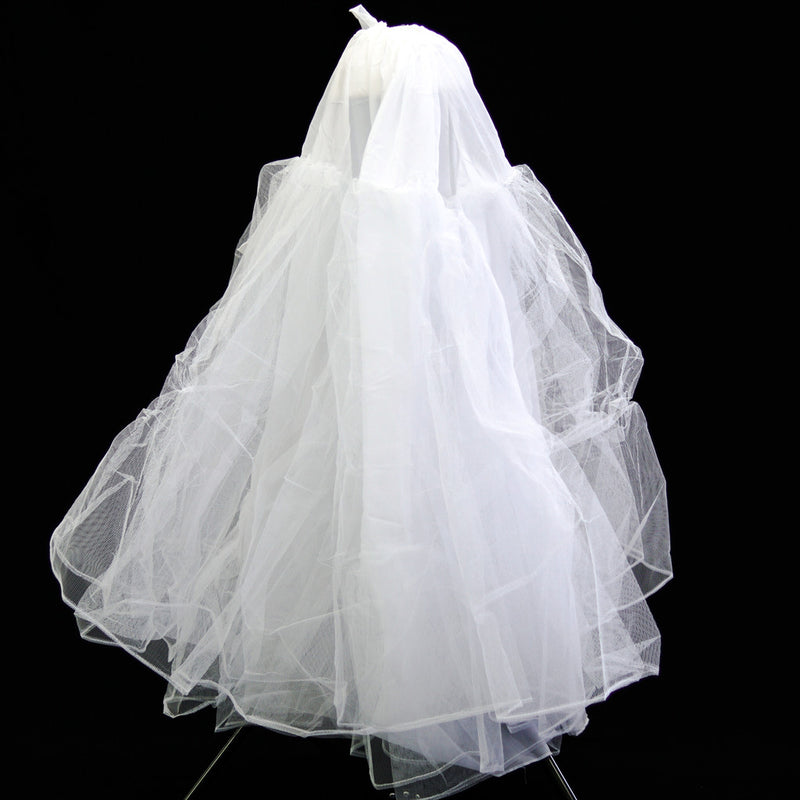 White Tulle Petticoat 37 Inch Bridal Hoopless Crinoline Underskirt