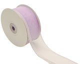 1.5"x25 yards Lavender/Silver Organza Pull Bows Gift Ribbon - Pack of 5 Rolls