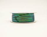 1/8"x50 yards Hunter Green Organza Pull Bows Ribbon with Iridescent Edge