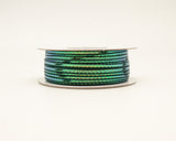 1/8"x50 yards Hunter Green Organza Pull Bows Ribbon with Iridescent Edge - Pack of 7 Rolls