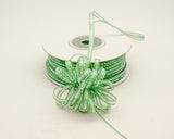 1/8"x50 yards Sage Organza Pull Bows Ribbon with Iridescent Edge - Pack of 7 Rolls