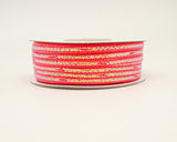 1/8"x50 yards Shocking Pink Organza Pull Bows Ribbon with Iridescent Edge