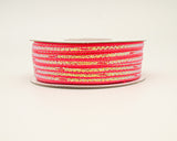 1/8"x50 yards Shocking Pink Organza Pull Bows Ribbon with Iridescent Edge - Pack of 7 Rolls