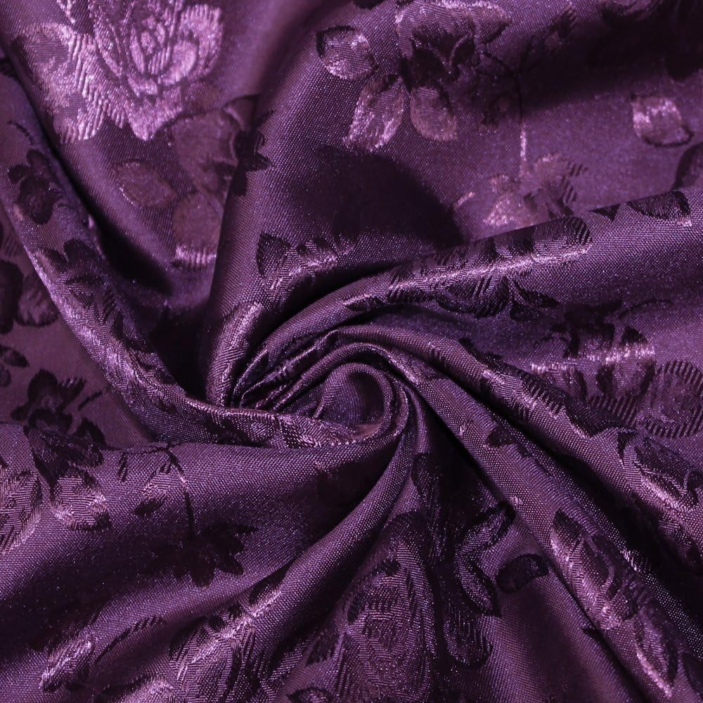 Floral Jacquard Satin Fabric - Floral Woven Brocade, 60" Width
