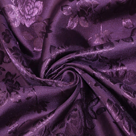 Floral Jacquard Satin Fabric - Floral Woven Brocade, 60" Width