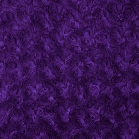Purple Minky Rosebud Fabric,