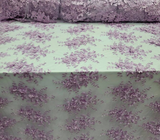 3D Floral Lace Lavender Embroidered Pearls