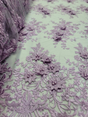 3D Floral Lace Lavender Embroidered Pearls
