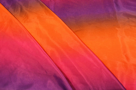 Rainbow Charmeuse Satin Fabric - Multi Color Ombre, 58/60" Width (1 Yard)