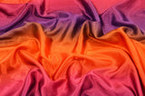 Rainbow Charmeuse Satin Fabric - Multi Color Ombre, 58/60" Width (1 Yard)