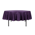90″ Purple Crinkle Crushed Taffeta Round Tablecloth