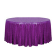132″ Purple Glitz Sequin Round Tablecloth