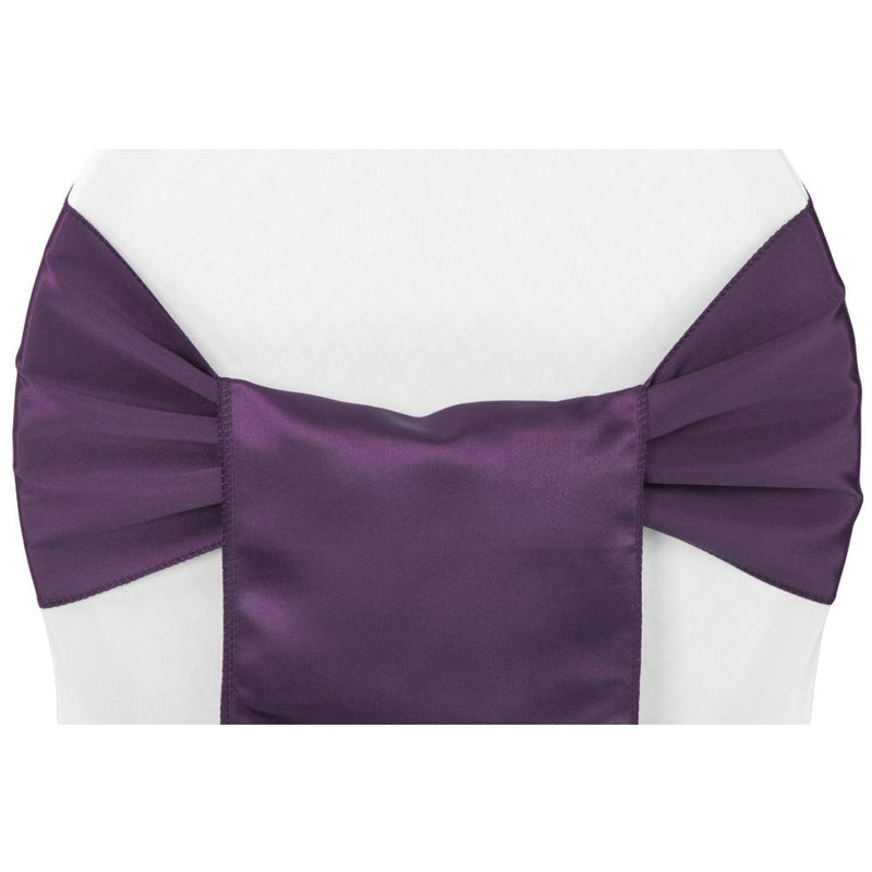 (12 Pack ) Purple Bridal Satin Sash