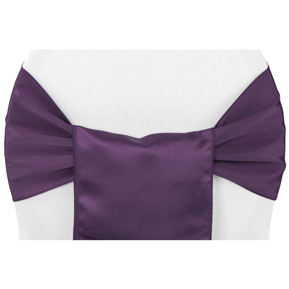 (12 Pack ) Purple Bridal Satin Sash