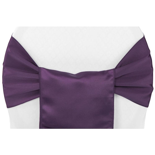 (12 Pack ) Purple Bridal Satin Sash