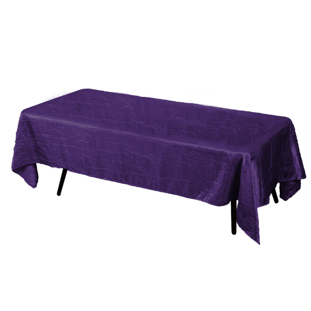 Purple Crinkle Crushed Taffeta Rectangular Tablecloth 60 x 126″