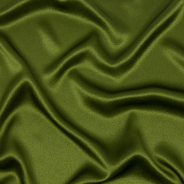 Silk Charmeuse 44" - Pesto Green - Premium Collection