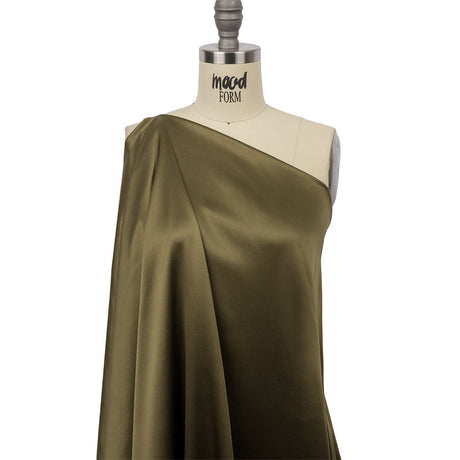 Silk Charmeuse 44" - Olive Green - Premium Collection