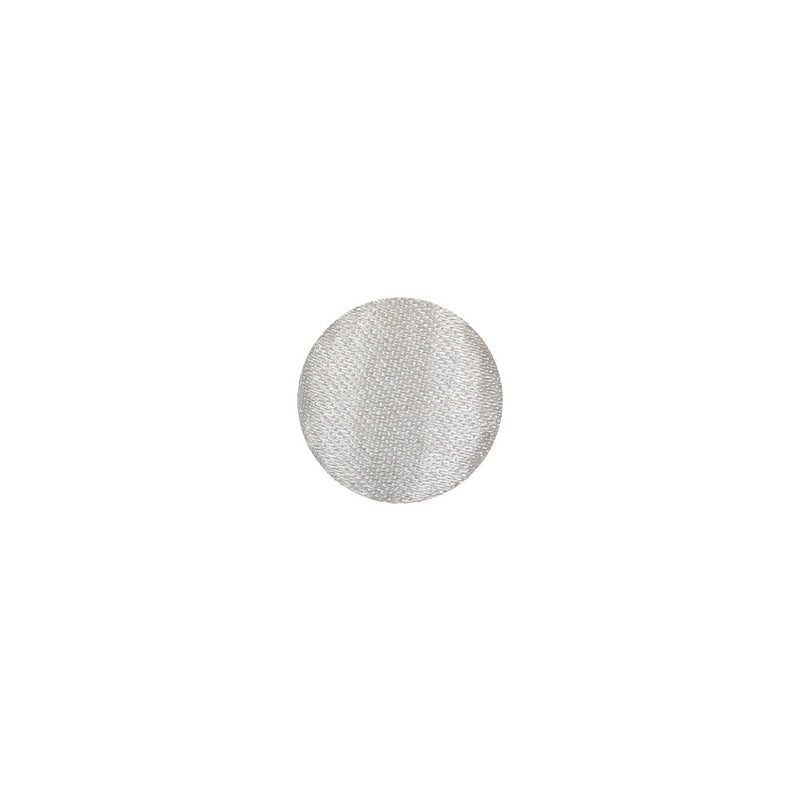 Mood Exclusive Bright White Silk Covered Button - 16L/10mm