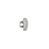 Mood Exclusive Bright White Silk Covered Button - 18L/11.5mm